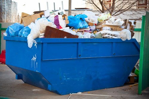 Clean and organized workplace after waste removal